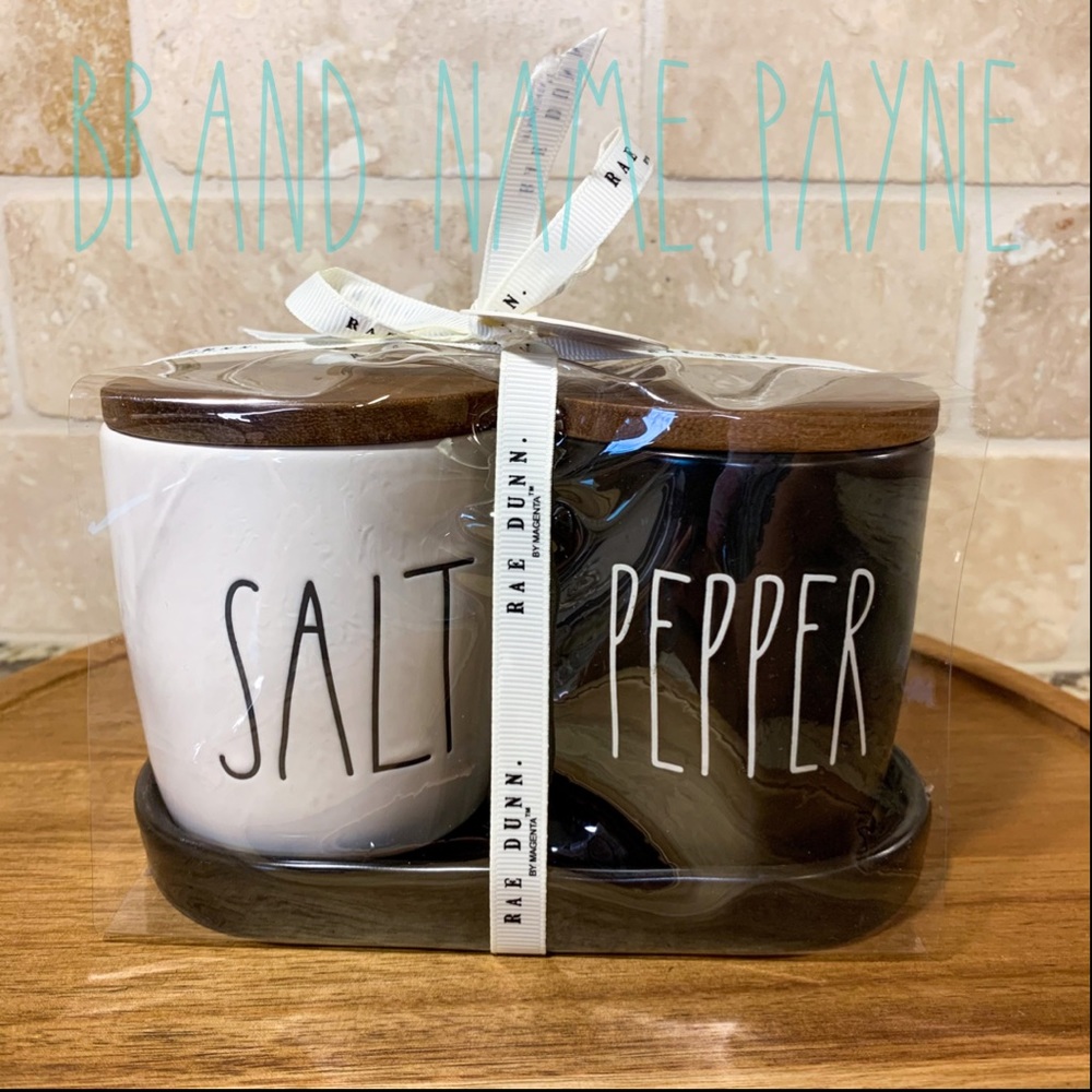 Rae Dunn Salt & Pepper Cellar Set - Picture 1 of 4
